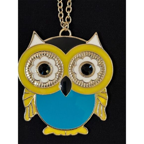 Bijoux Stella Multicolor Owl Necklace & Earrings Jewelry Set Adjustable - Picture 3 of 13